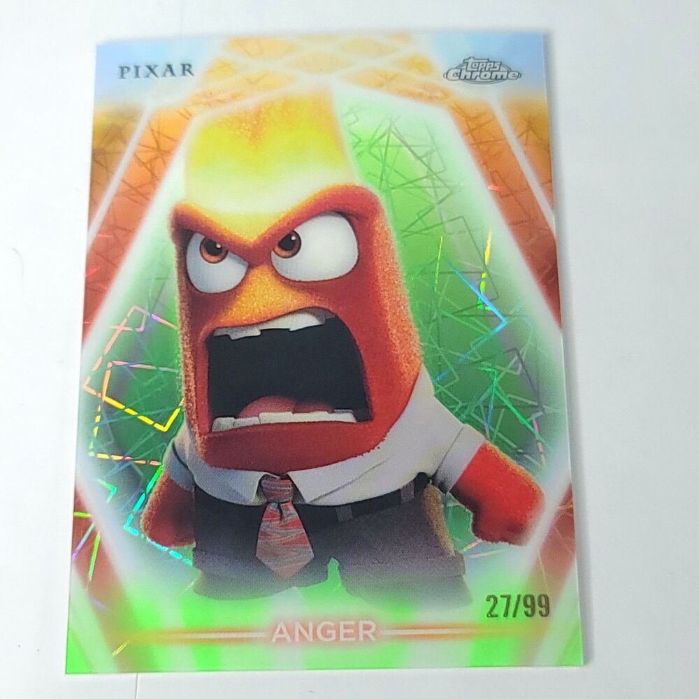 Anger Topps 2026 Disney Chrome Neon Green Laser Limited 27/99